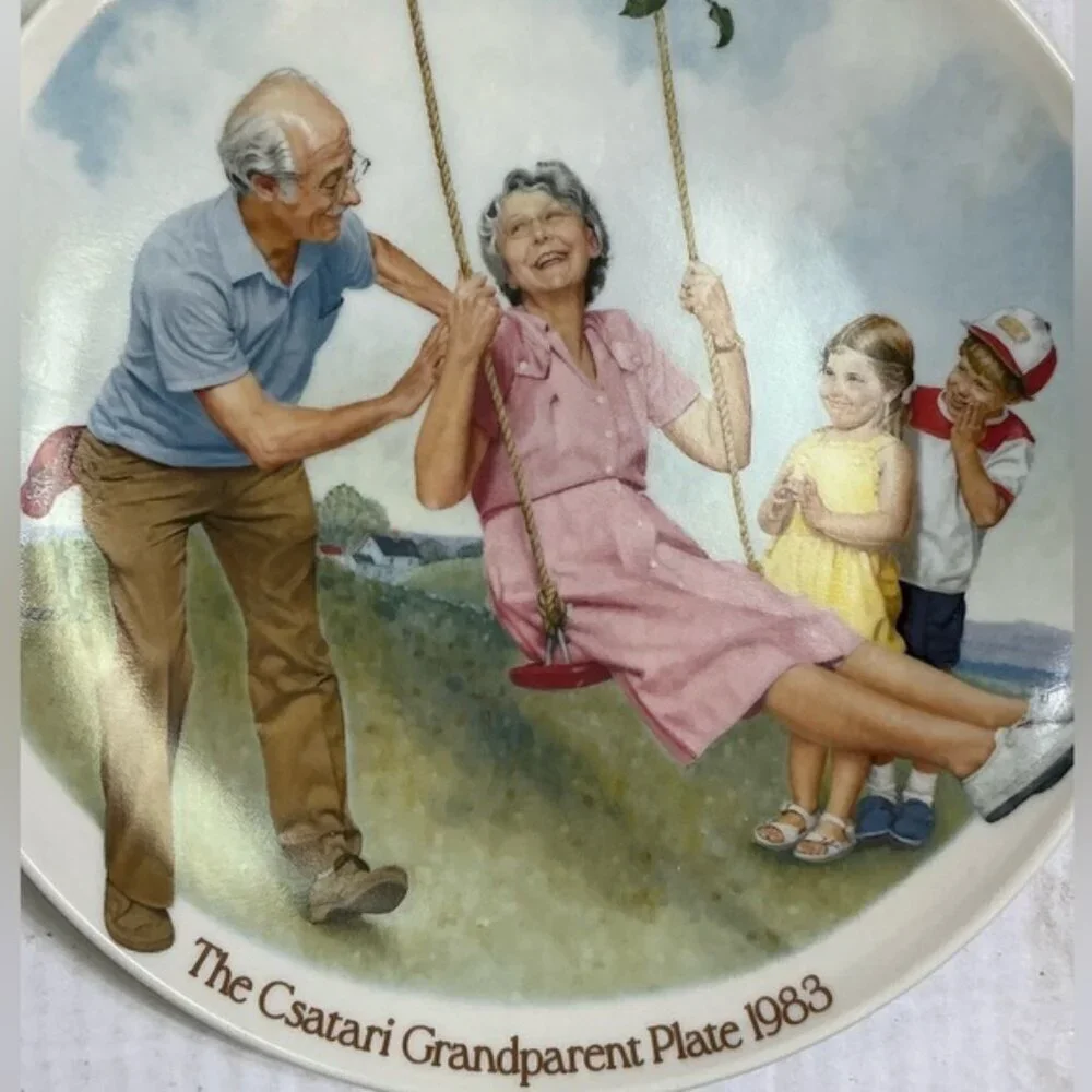 Vintage Csatari Grandparent Plate 1983 Limited Edition The Swinger Collective